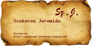 Szekeres Jeremiás névjegykártya