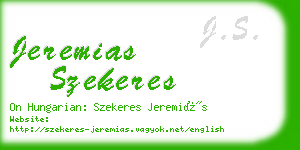 jeremias szekeres business card